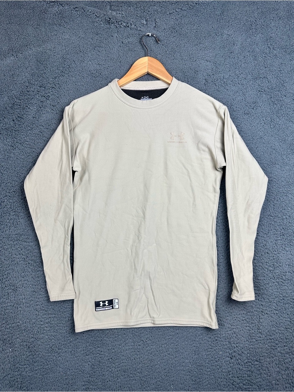 Under Armour Tactical Mens Long Sleeve Base Layer Shirt Tan Coyote Brown LG